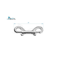 Marine City 316 Stainless Steel Snap Hook with Double End Trigger Bolts 4 Inches