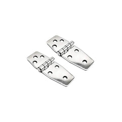 Marine City a Pair of Stainless Steel Marine Grade Mirror Polished 6 Holes Short Sided Door Hinge for Boat, RVs (Size: 3-13/16