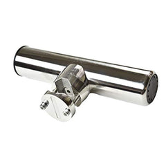 Marine City Boat Stainless-Steel Clamp-on Fishing Rod Holder For Rail 7/8  Inches-1 Inches Small