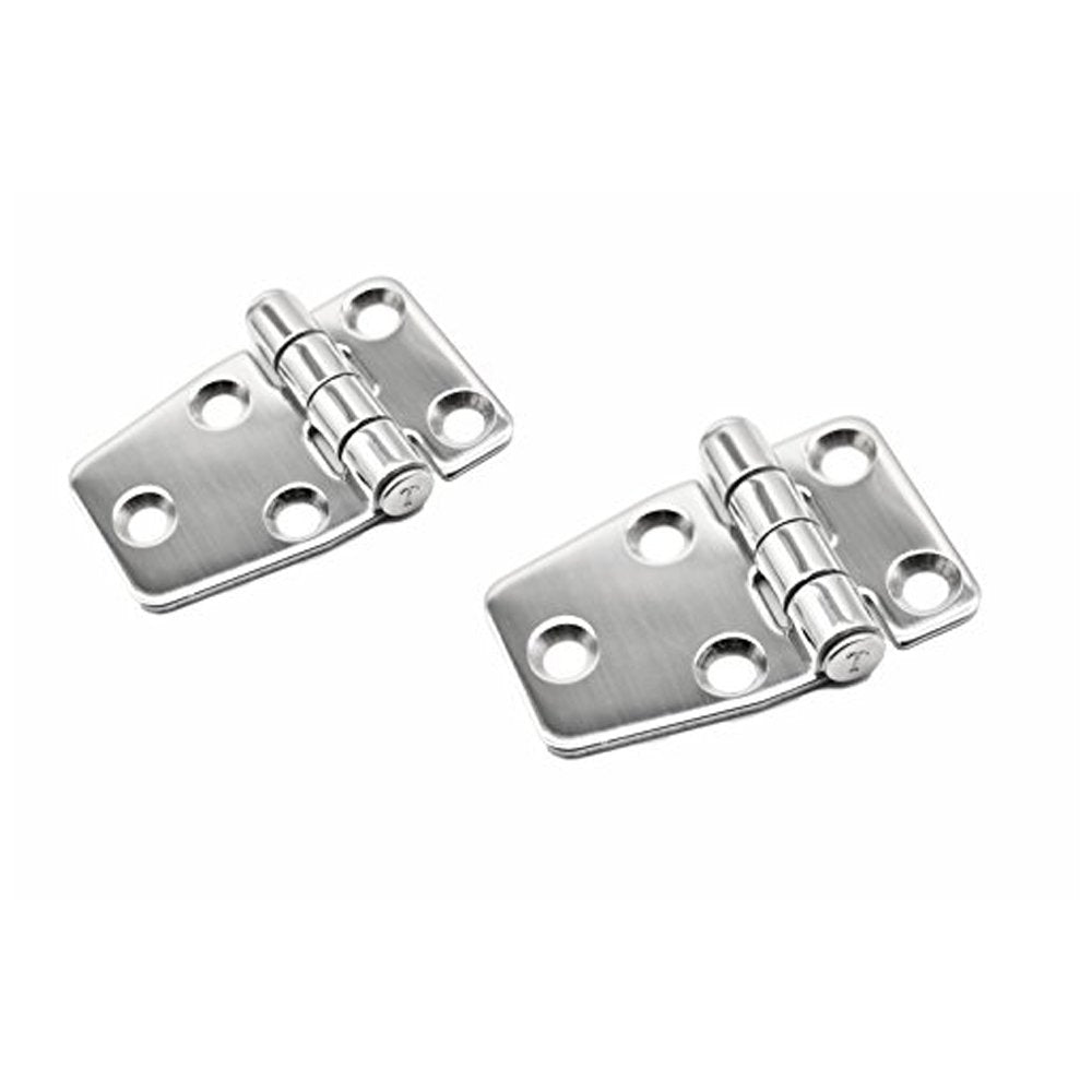 Marine City Stainless Steel 2-1/4" ×1-1/2" Short Sided Strap Hinges for Doors/Cabinets