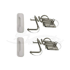MARINE CITY Package Quick Release Snap Davits Set with White Handle pad for Inflatable Boats (1 Pair)