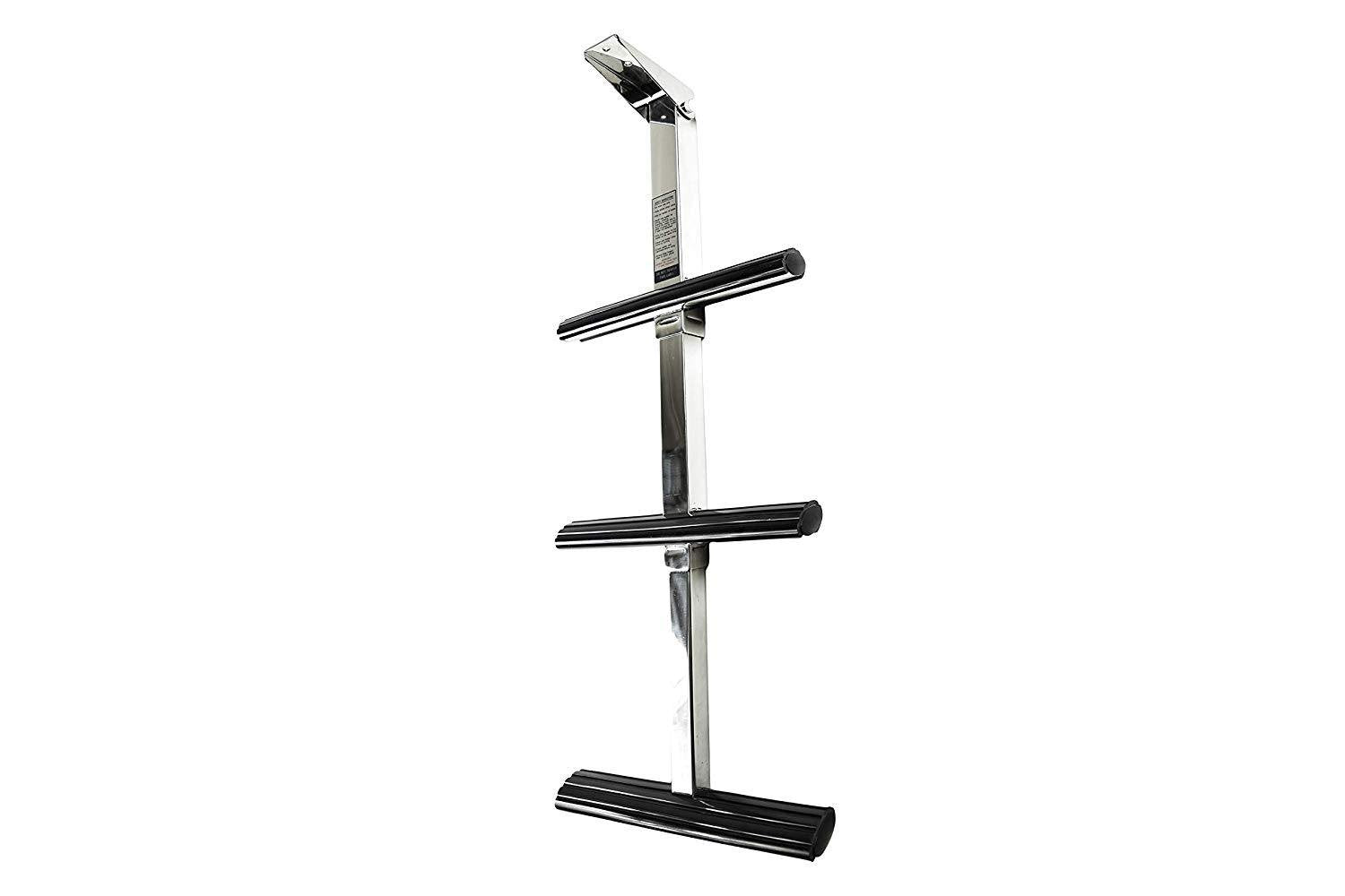 Marine City StainlessSteel Marine 3Step FlipUp Telescoping Ladder f
