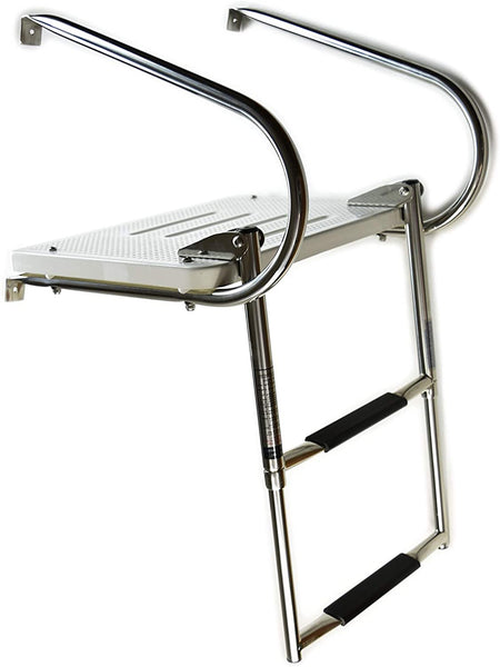 MARINE CITY Stainless Steel Marine 2 Step I/B Swim Platform Ladder