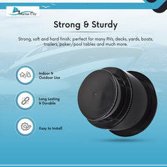 Marine City Black Plastic Cup Drink Holder Without Drain Hole