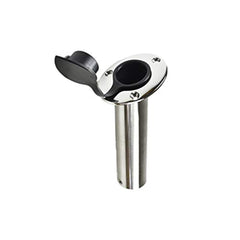 Marine City Stainless Steel Flush Mount Rod Holder & PVC Liner with Cap -15 Degree