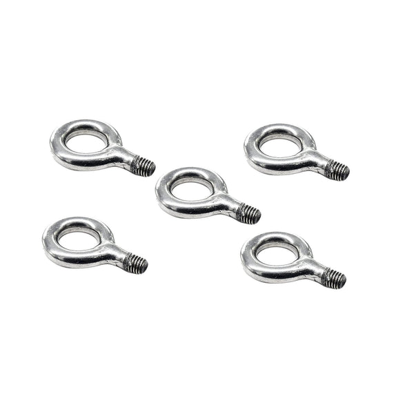 Marine City Stainless Steel Threaded Eye Bolt Rings for Outrigger Pole Teaser Clamp (5 pcs Pack)