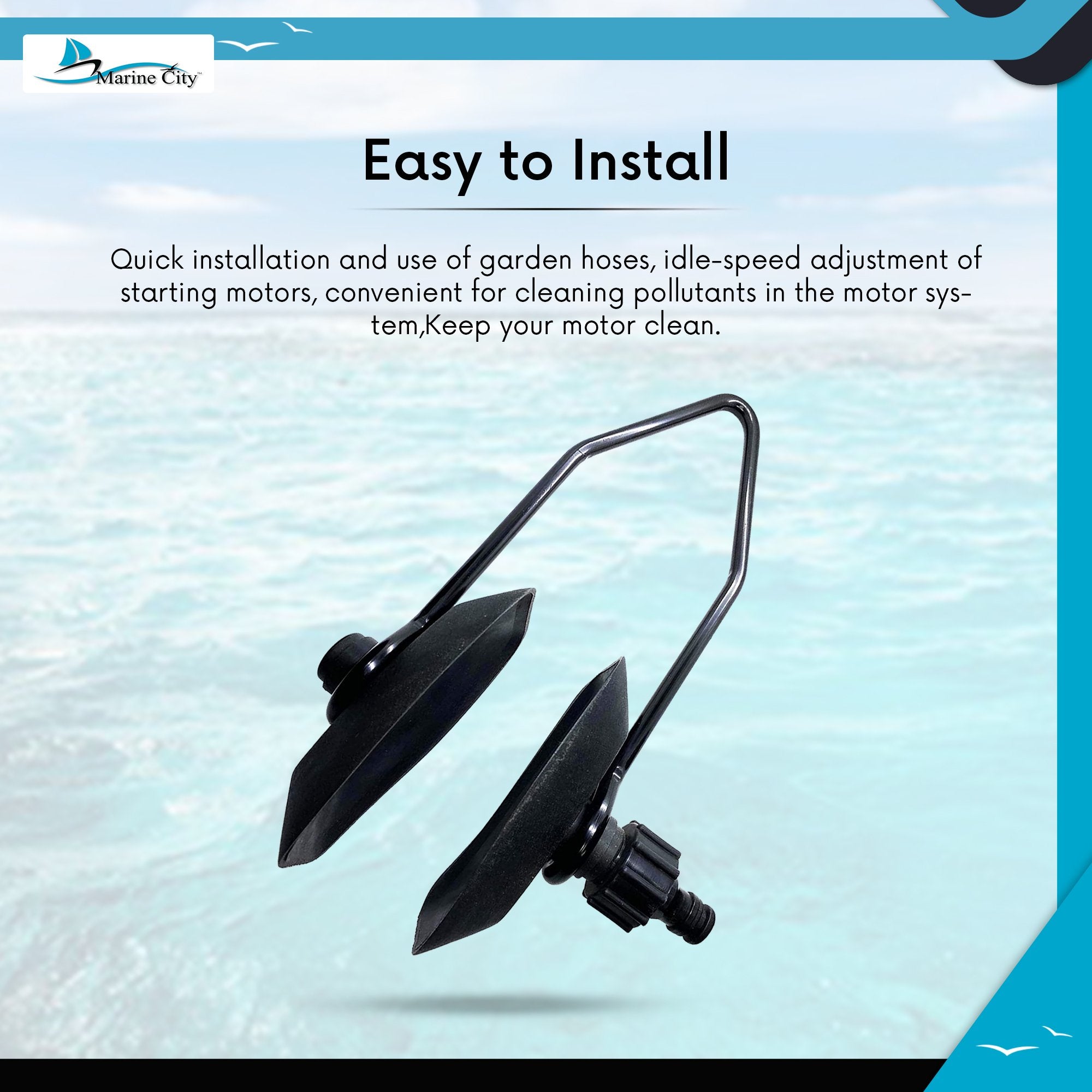 Marine City Boat Motor Flusher Engine Flush Away Sand/Salt Outboard Wa