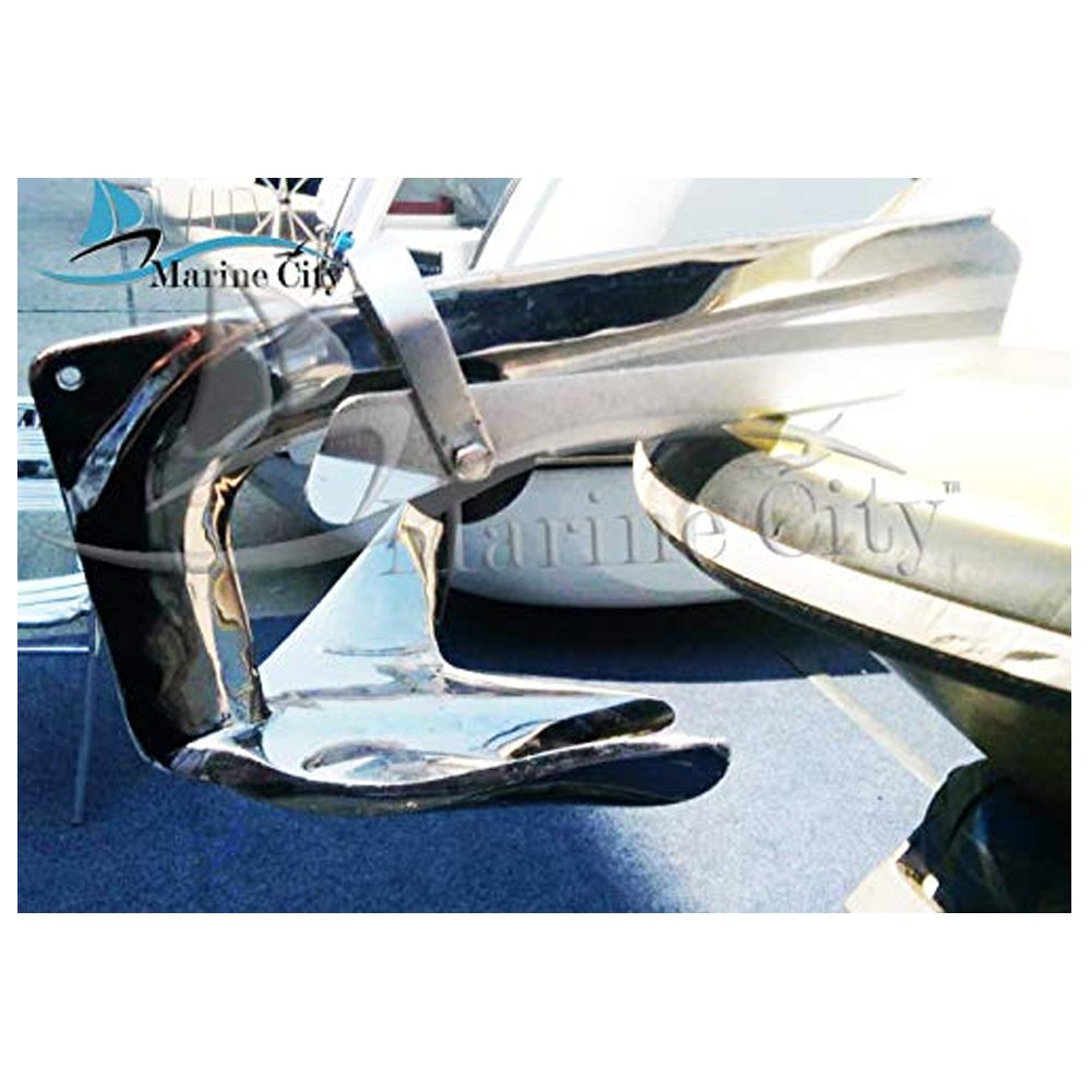 Marine City Stainless Steel Anchor Roller Bracket 15-1/4” Bow Mount with Rubber Roller