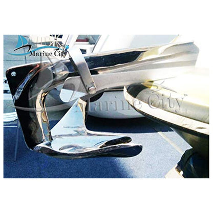 Marine City Stainless Steel Anchor Roller Bracket 15-1/4” Bow Mount with Rubber Roller