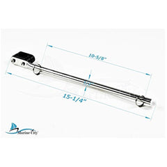 Marine City Stainless Steel Rail Mounted Flag Staff (Cooperate with 7/8 inches to 1 inches Tube)
