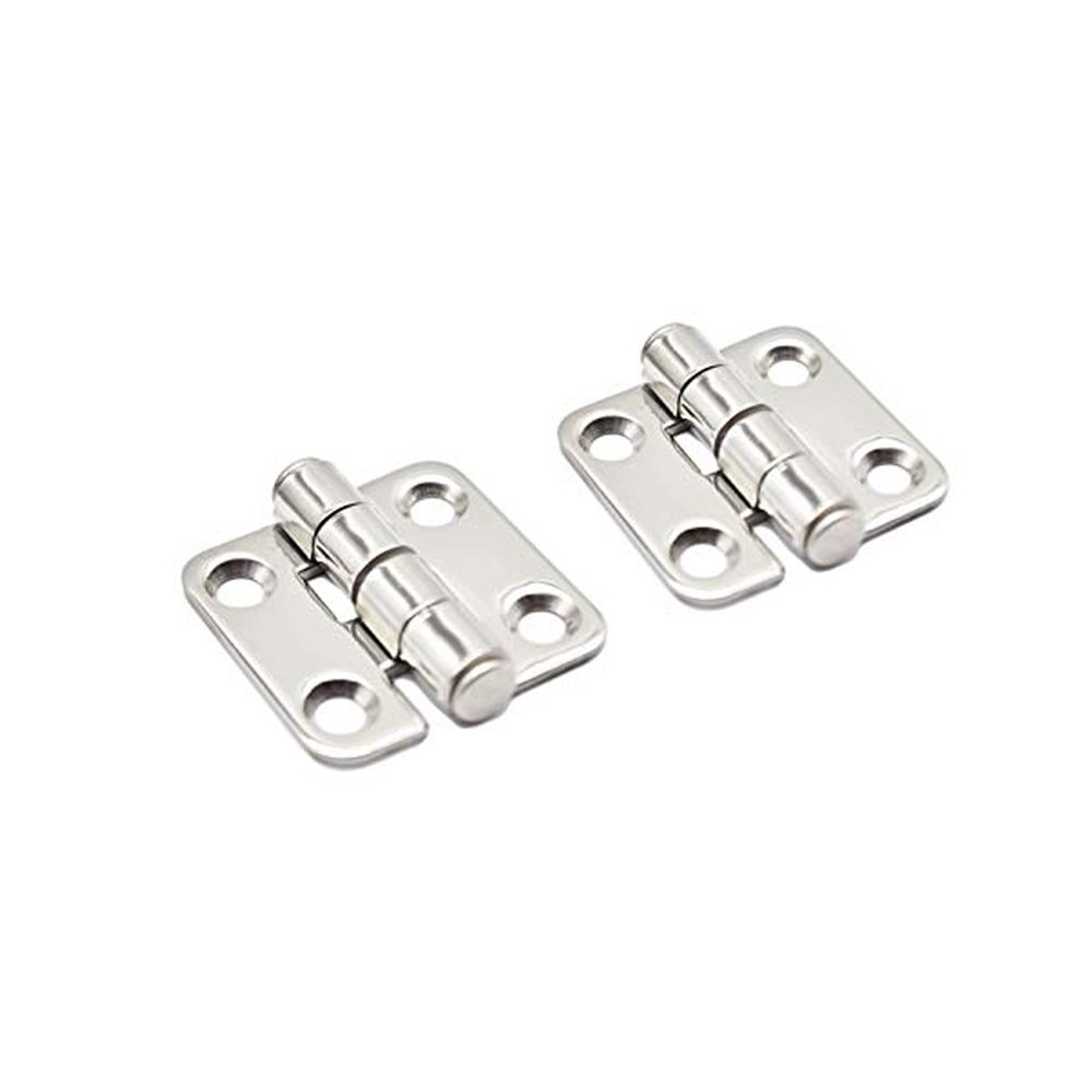 Marine City A Pair 304 Stainless Steel Marine Grade Mirror Polished Door Hinge for Power Boat or RVs (Size:1-2/5" x 1-1/2")