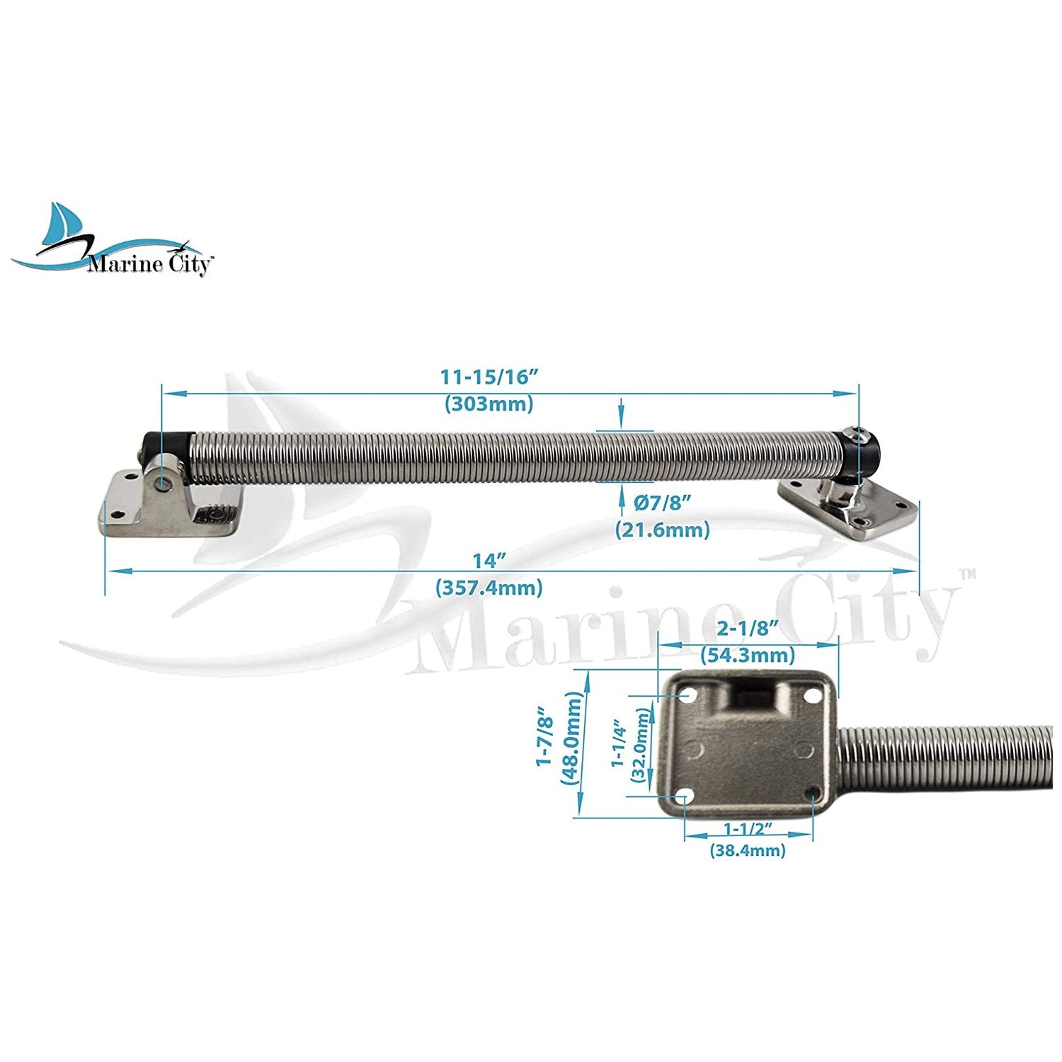 Marine City Boat Accessories Best Grip 316 Stainless Steel Hatch Holde