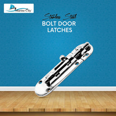 Marine City Stainless Steel Heavy Duty 5-1/4 inches × 1-1/2 inches Barrel Bolt Door Latches (Large)