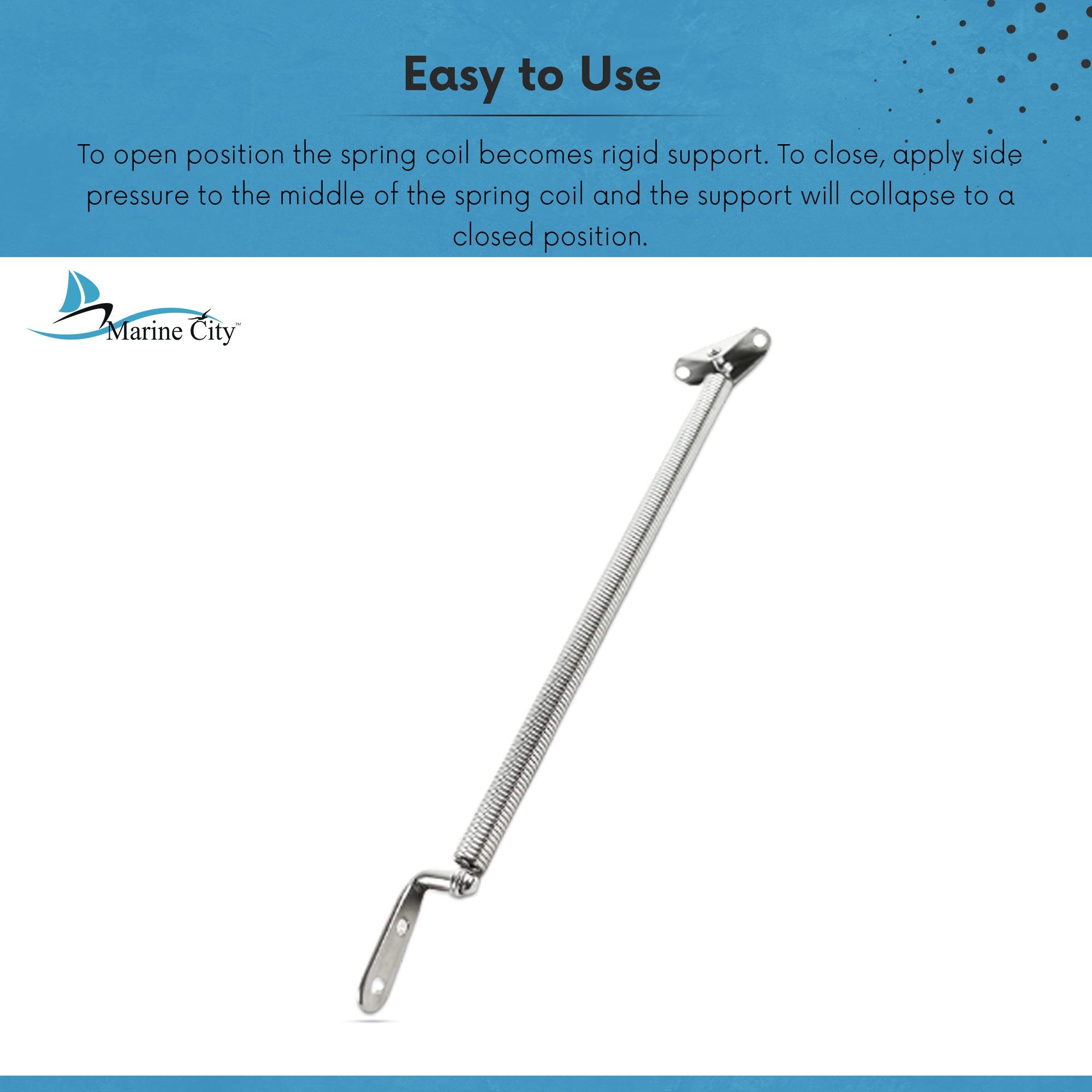 Marine City Stainless-Steel Hatch Spring Adjuster with U-Bolt and L-Sh ...