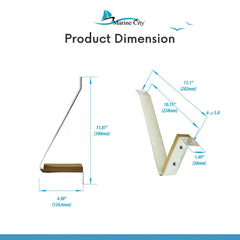 Peldaños de mástil de acero inoxidable/teca para velero Marine City