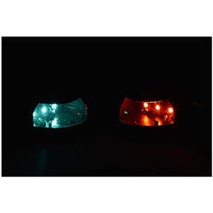 Luz lateral de navegación LED con carcasa exterior de acero inoxidable de Marine City (rojo y verde/1 juego)