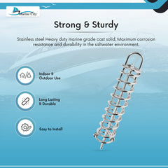 Marine City Boat Anchor Dock Line Stainless-Steel Mooring Spring 14-3/4 Inches