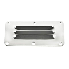 Marine City Stainless-Steel 2-1/2 inch × 5 inch Rectangle Stamped Louvered Vent