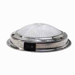 Marine City Stainless-Steel Marine Long Battery Life LED Dome Light Interior Indoor Roof Ceiling White Lamp Interior Lights for Room RV Boat 4 Inches (12V, 3W)