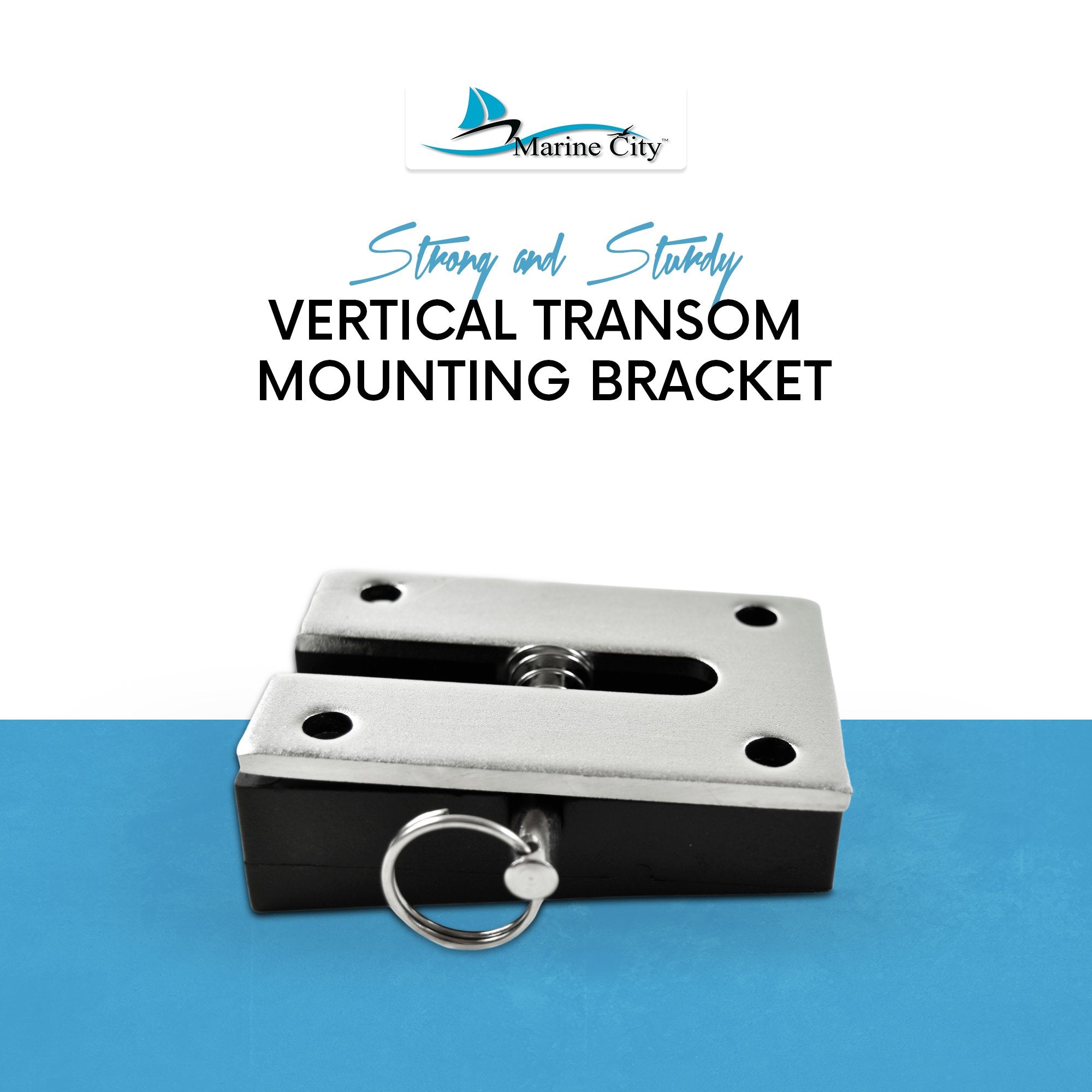 Marine City Quick Release Vertical Transom Mounting Bracket for Sport