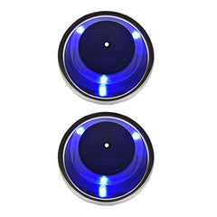 Marine City Stainless Steel 3-Blue-LED 12V,1W Drink Cup Holder with Drain (2pcs)