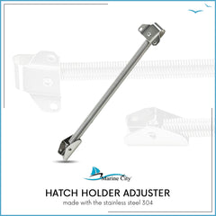 Marine City 304 Stainless-Steel Marine Heavy Duty Hatch Spring Holder Lid Support Spring for Boat(10 Inches) 1Pcs