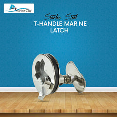 Marine City 316 Stainless Steel Boat Cam Latch Marine Grade T-Handle for Fishing Boat Yacht Marine Accessories Diam:3 inch