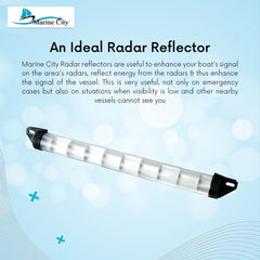 Marine City Tube Type Radar Reflector for Sailboats 2 inch x 23 inch, 25 SQF Reflective Area