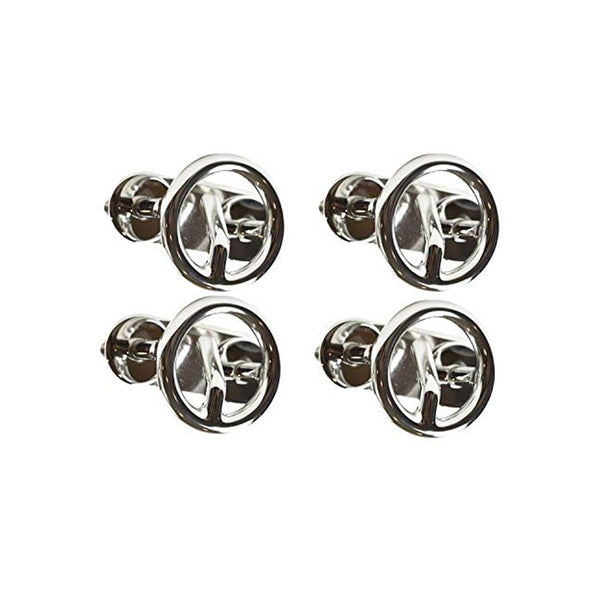 Marine City 316 Stainless-Steel Marine Transom Mount Ski Tow Hook 4 Pcs (3/8”× 1-1/2”)