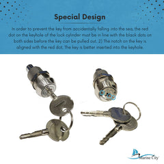 Marine City Stainless-Steel Outboard Engine Lock with Keys