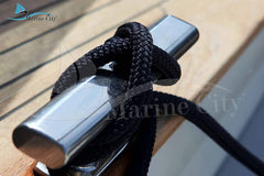 MARINE CITY Taco de amarre elegante de acero inoxidable de grado 316, resistente, 12 pulgadas, con base plana para infantes de marina, barcos, caravanas, automóviles, remolques (paquete de 1)