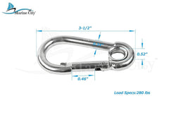 Fishing Accessories - Clip Snap Hook With Ring 