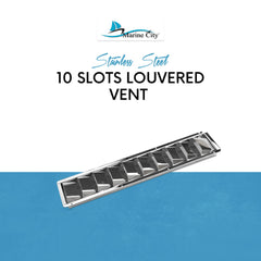 Marine City Stainless Steel 10 Slots Louvered Vent –20-13/16” × 4-7/16” × 1-1/2”