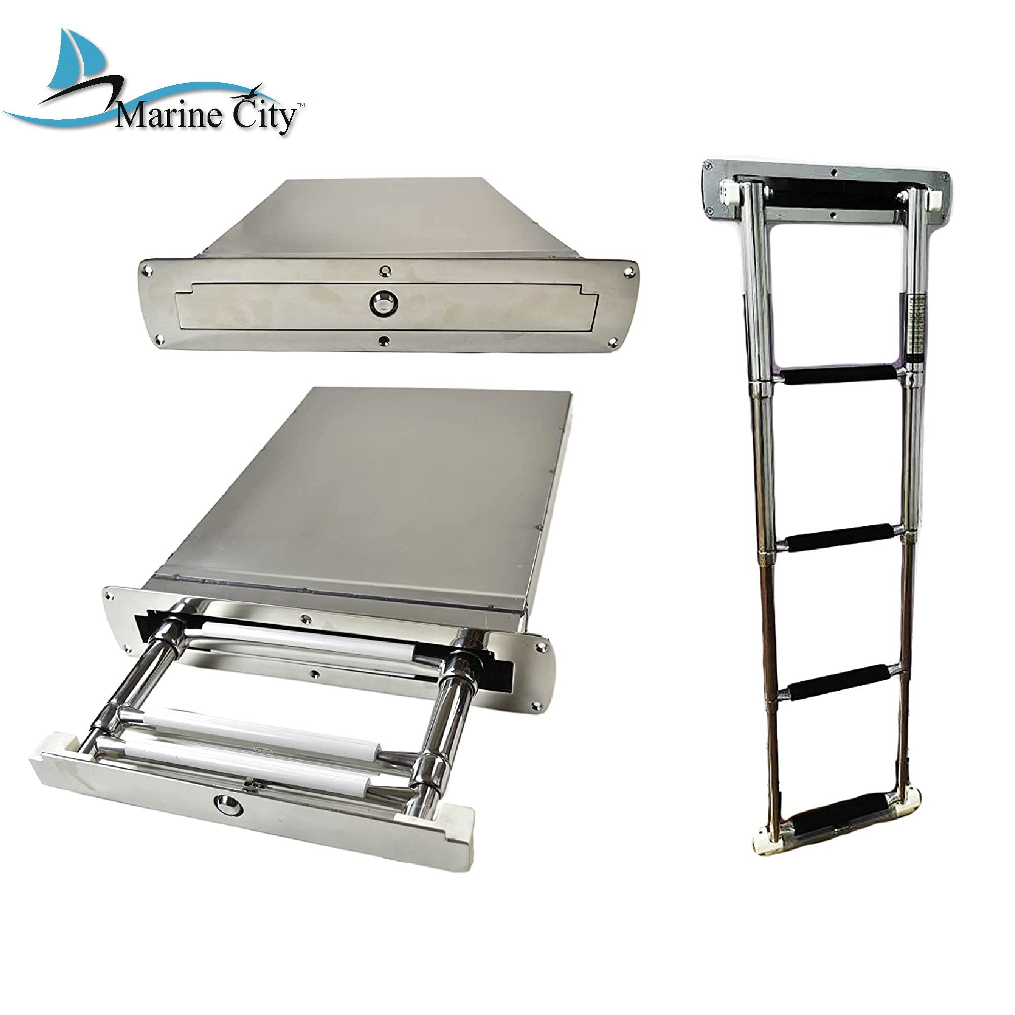 Marine City Marine Grade 316 Stainless Steel Concealed Box Flush Mount Marine City Hardware