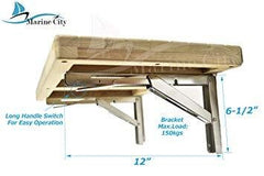 Well Mount Fold Down Bench/Seat with Slats for Boat, Shower Room, Steam, Sauna Room - marinecityhardware.com