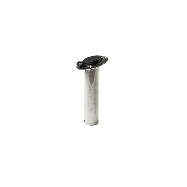 Marine City Stainless Steel Flush Mount Rod Holder & PVC Liner with Cap -15 Degree