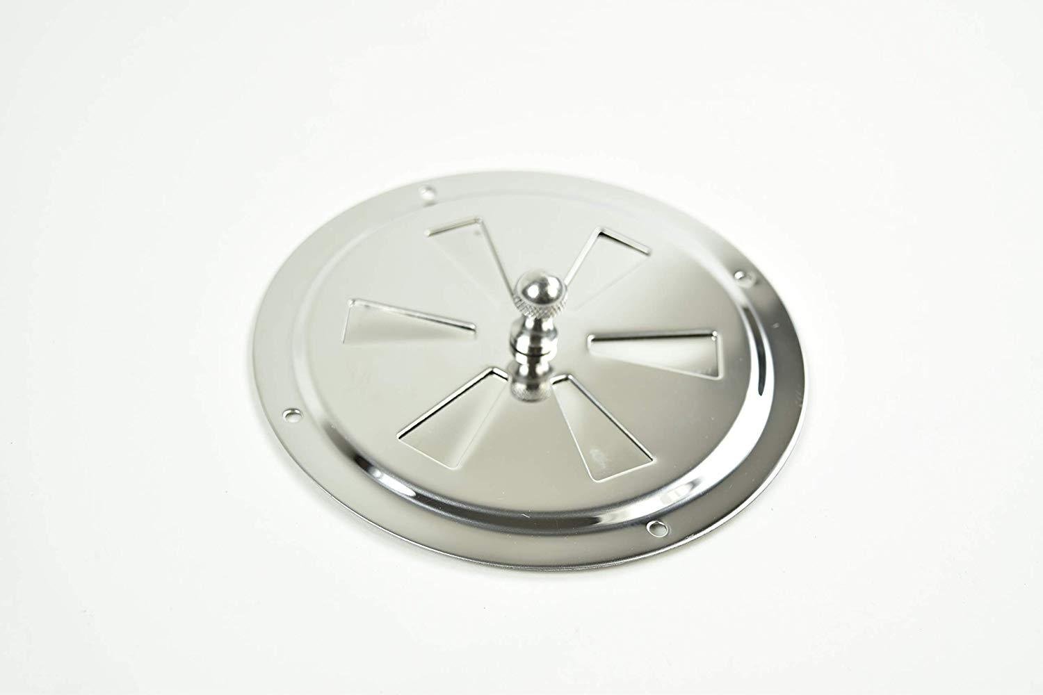 Marine City Stainless-Steel 4” / 5" Center Knob Butterfly Vent (Diameter:4 inch)