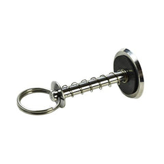 Marine City Stainless-Steel Hatch Cover Pull Handle with Spring Hidden Pin Button for Fishing Boat Yacht Dia.:1/4”, L:2”