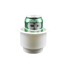 Marine City White Plastic Cup Drink Holder with Center-Drain Hole