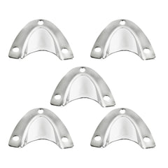 Marine City Boat Stainless Steel Midget Clam Shell Vent/Wire Cable Cover 1-5/8” × 1-3/4” × 1/2” (2pcs) (S)