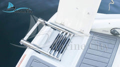 Marine City Stainless Steel 3-Step Telescopic Drop Ladder Handle Gangplank Fitted for Boat, Yacht