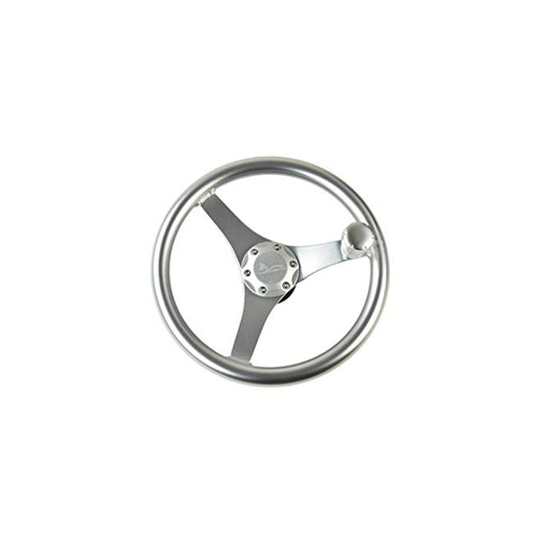 Marine City13-1/2 inch Marine Grade Aluminum Fabricated Sports Steering Wheel with Aluminum Knob