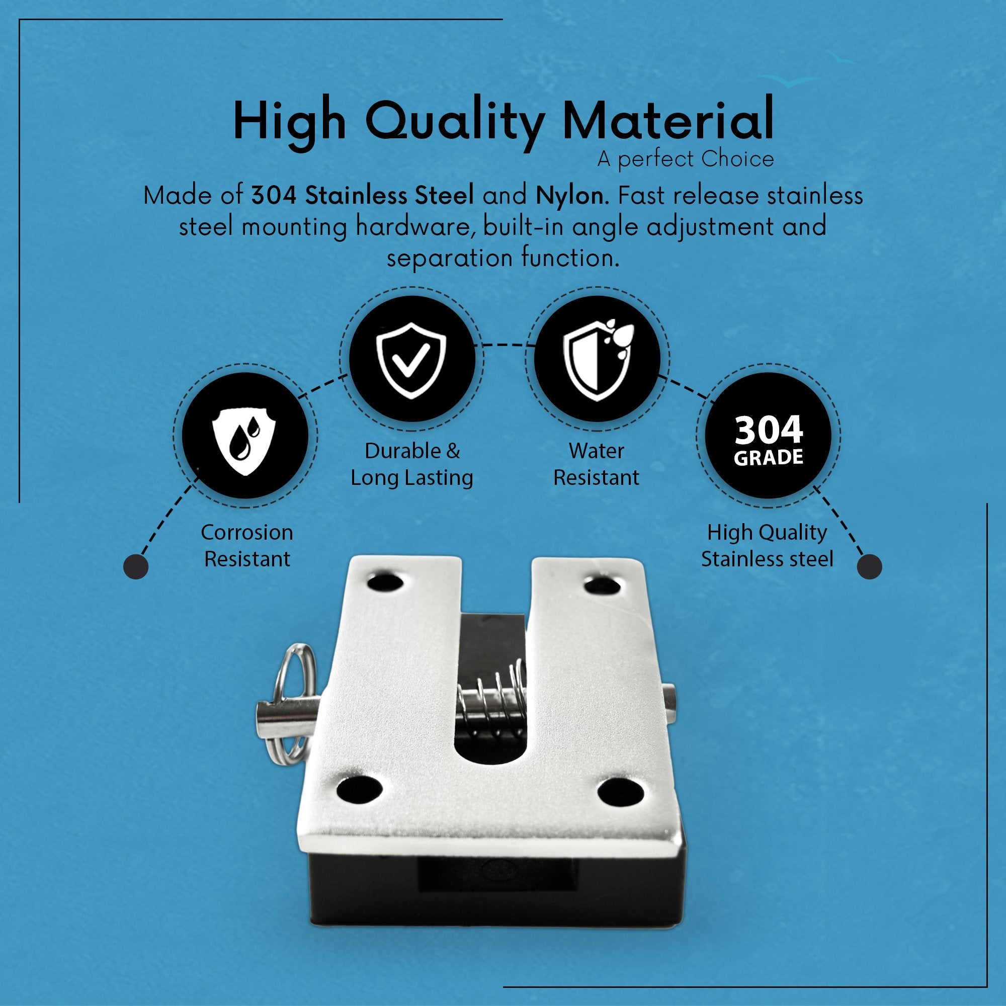 Marine City Quick Release Vertical Transom Mounting Bracket for Sport