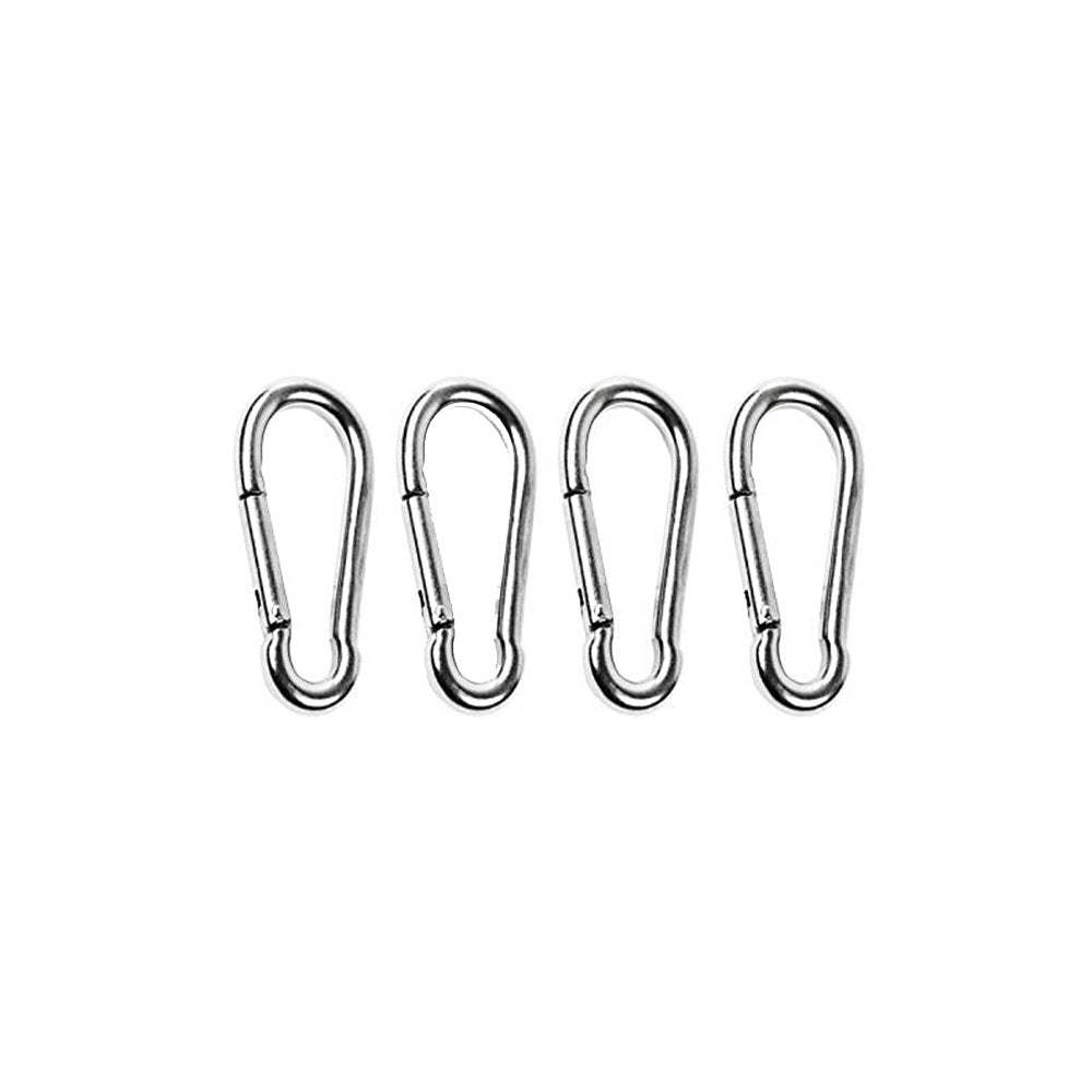 Marine City 316 Stainless-Steel 2 Inches Carabiner/Clip Snap Hook for Climbing, Fishing, Hiking (4 Pcs)