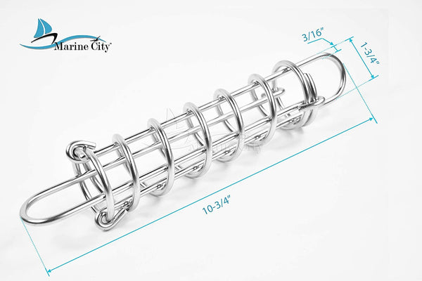 MARINE CITY Muelle de amarre de acero inoxidable para ancla de barco, 10-3/4 pulgadas