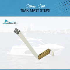 Marine City Sailboat Stainless Steel/Teak Mast Steps