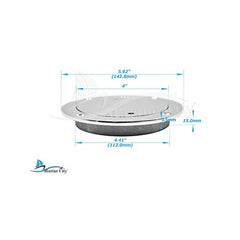 Marine City 4 inches Round 316 Stainless Steel Inspection Deck Plate for Boat