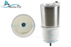 Marine City - Soporte de plástico para drenaje con cierre, color blanco, para Rocky Mountain, 30 oz. Taza (2 piezas) 