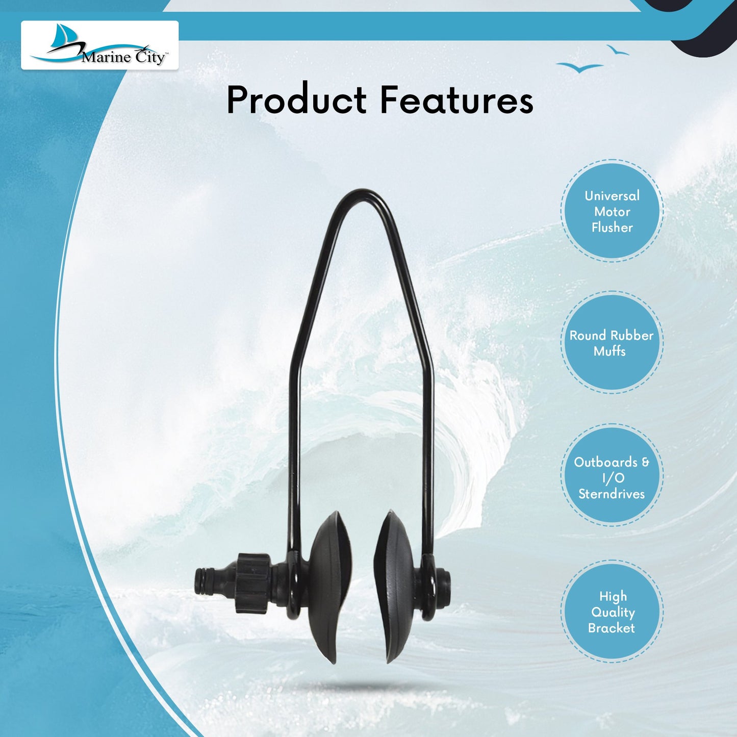 Marine City Universal Motor Flusher Engine Ear Muffs – Round Cup, Durable