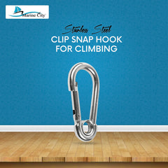 Marine City 316 Stainless-Steel 3-1/2” Carabiners/Clip Snap Hook for Climbing, Fishing, Hiking (4pcs)